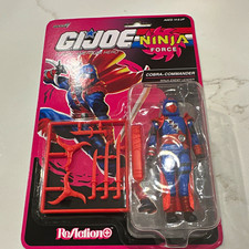 Super7 ReAction G.I. Joe Ninja Force Cobra Commander Action Figure w Sword