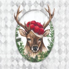 Cocktail Servietten 25 x 25 cm &ndash; 3-lagig &ndash; 20 Servietten pro Packung - Deer In F