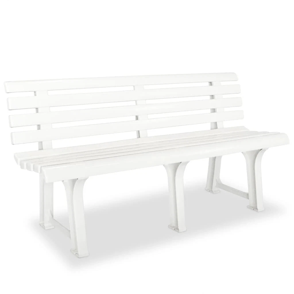 Tomaino - Panchina Da Esterno In Plastica - Panca Per Giardino E Interno - 3 o 4 Posti (bianca