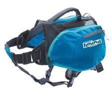 Outward Hound Dog Backpack DAYPACK Hiking Saddlebag Pockets Blue L 55-85 lb