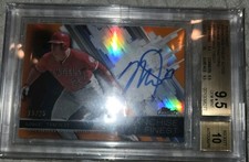 2016 TOPPS FINEST FRANCHISE FINEST AUTO MIKE TROUT /25 #FFIA-MT BGS 9.5 AUTO 10