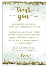 Wedding Thank You Cards 4x6  90 Count 