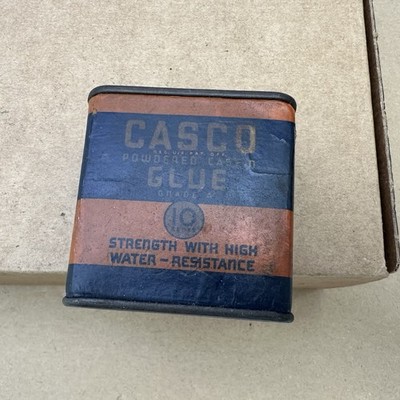 Vintage Casco Powdered Casein Glue Tin Can 1.5 oz Borden Co USA Collectible