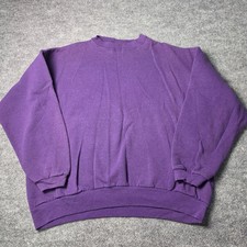 Vintage Tultex Maximum Sweats Purple Crewneck Sweatshirt Mens XL Made in USA 90s