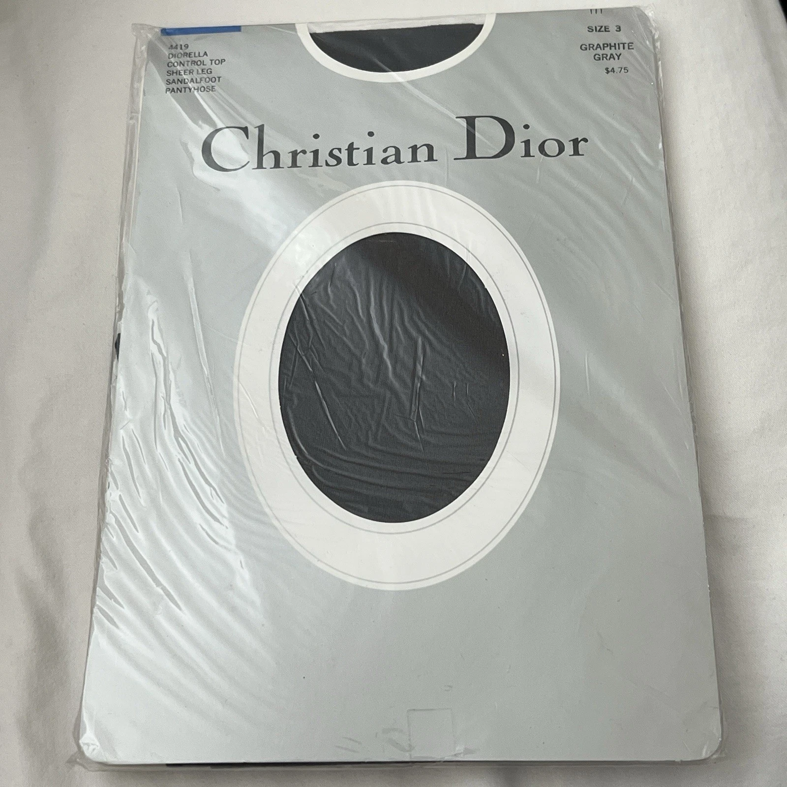 Culotte vintage Christian Dior Diorella 4419 gris graphite taille 3 haut de contrôle