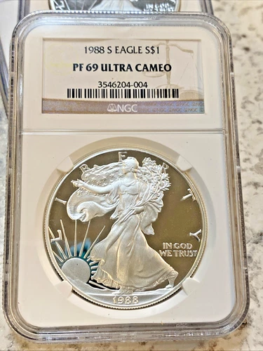 1988-S NGC PF69 ULTRA CAMEO AMERICAN SILVER EAGLE
