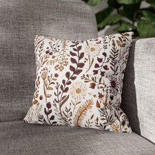 Floral Decorative Pillowcase - Cozy Home Accent, Floral Cushion Cover