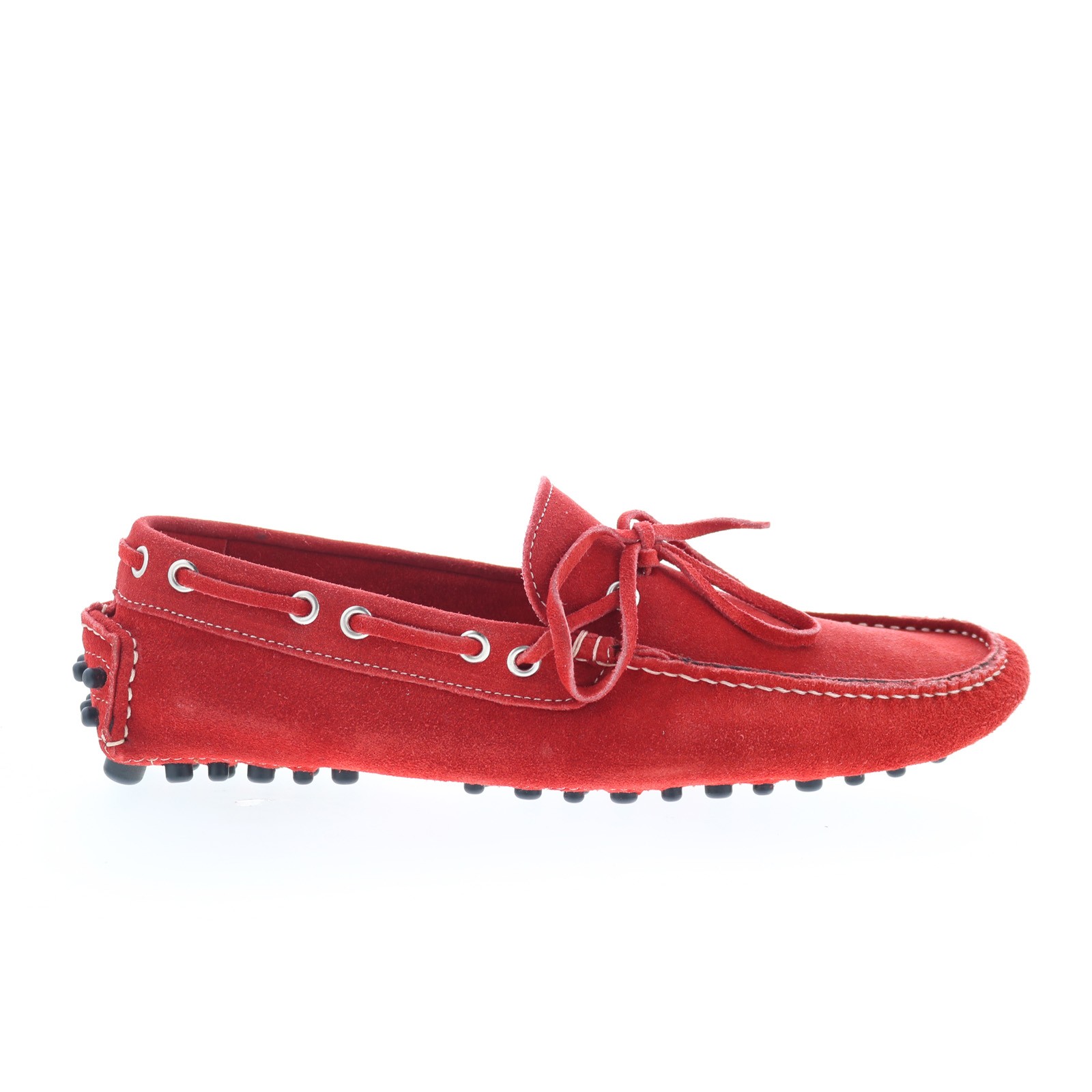RD Company RD86 Mens Red Suede Lace Up Loafers & Slip Ons Boat Shoes 7