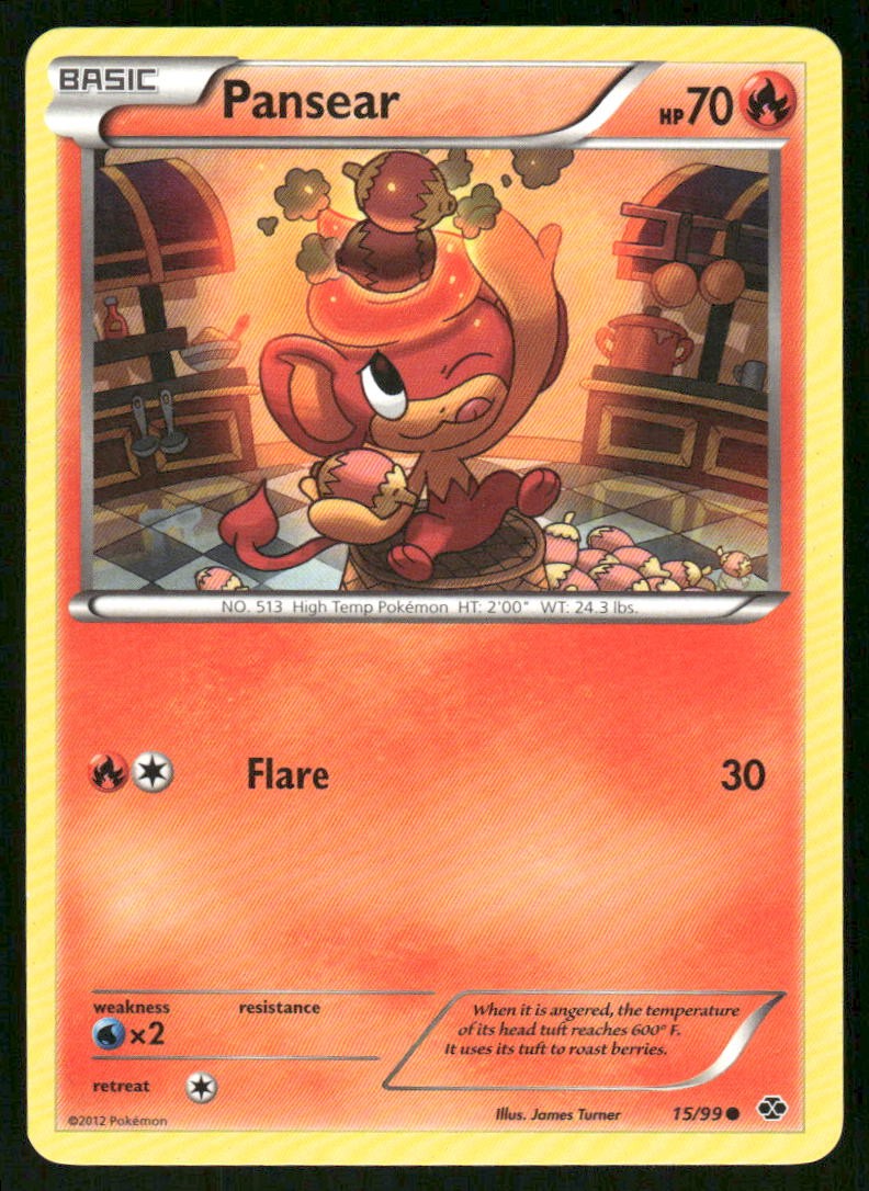 Pansear 15/99 Common Next Destinies Pokemon Lightly Played