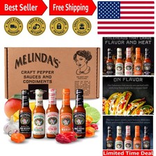 Melinda's Extra Spicy Gourmet Hot Sauce Set - 5 Pack Includes Ghost Pepper