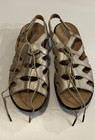 Revere Women’s Metallic Gold Leather Strappy Lace-Up Flat Sandals Sz 7 — photo 1