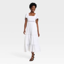 Women Ruffle Short Sleeve Maxi Sundress - Universal