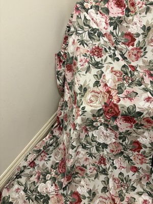 Vintage Stil Blumen Chintz Vorhänge Cottagecore 86'' B 55'' T Dorma Rose Laube