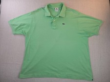 Lacoste Classic Cotton Polo Shirt Green Size 9 / US 3X French Luxury Preppy