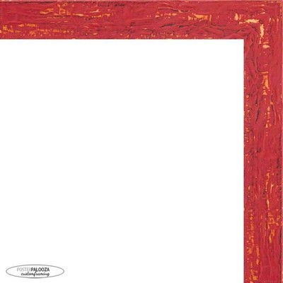 Shabby Chic Red Picture Frame - UV Acrylic,Backing, Hanging Hardware