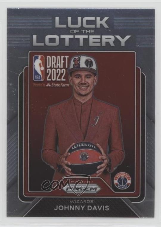 2022-23 Panini Prizm Luck of the Lottery Johnny Davis #12 Rookie RC dq2