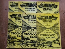 6 x 1976 BriSCA F1 Stock Car Programmes, Northampton Stadium Brafield       #109