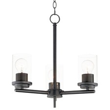 Maxim 10203CL Corona 3 Light 17"W Chandelier - Black