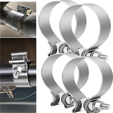 4Pcs 3 inch T304 Stainless Steel Narrow Band Clamp Muffler Exhaust Pipe Clamp