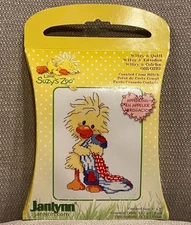 Janlynn Little Suzy’s Zoo 038-0210 Witzy & Quilt Duck Cross Stitch 5” x 7” NEW