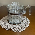 Vintage Pyrex Percolator 7756 Flameware 6 Cup Glass Coffee Pot & Lid Complete