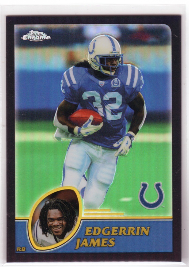 2003 Topps Chrome Black Refractors #37 Edgerrin James #'d 233/599