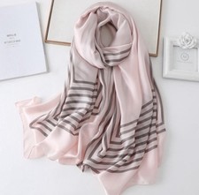 Fashion Women Satin Scarf Printed Silk Long Soft Scarf Shawl Scarves Wrap