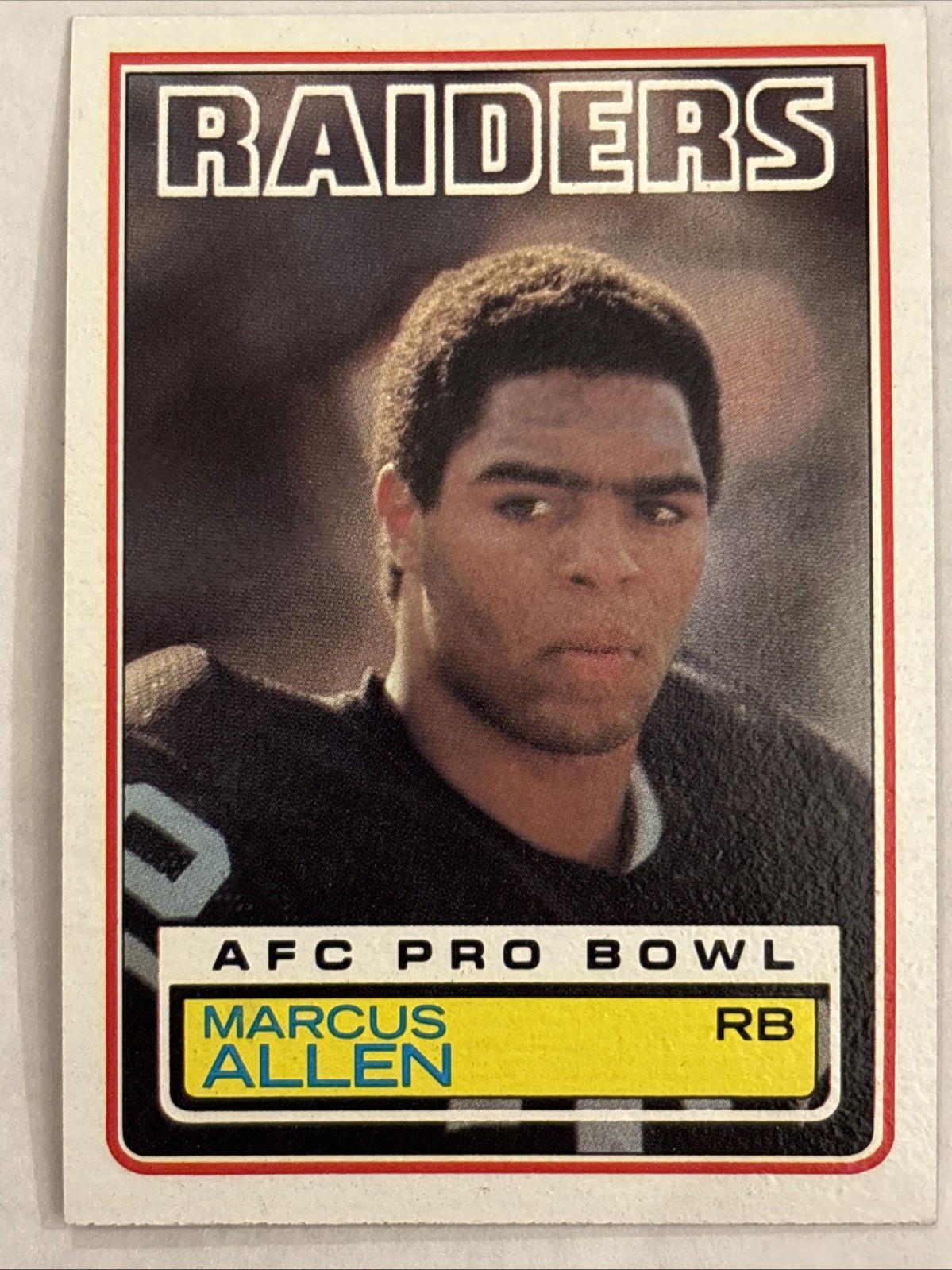 1983 Topps Football Marcus Allen #294 RC Rookie Los Angeles Raiders