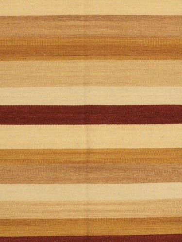 Vintage Hand Woven Carpet 5'7" x 7'10" Traditional Wool Kilim Rug - Picture 3 of 4