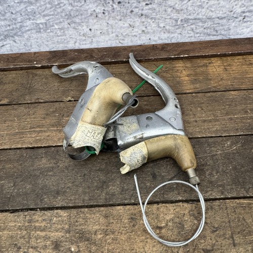 Vintage Mafac Drilled Road Bike Brake Levers Pair Custom Drillium 70s No Aero - Picture 12 of 20