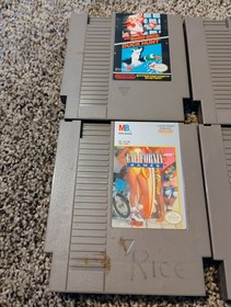 NES 4 Game Lot Super Mario Bros, Baseball, Metal Gear, California Games Nintendo