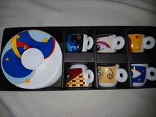 VTG Ritzenhoff 90s Pop Art "Picasso " Memphis Espresso Cups
