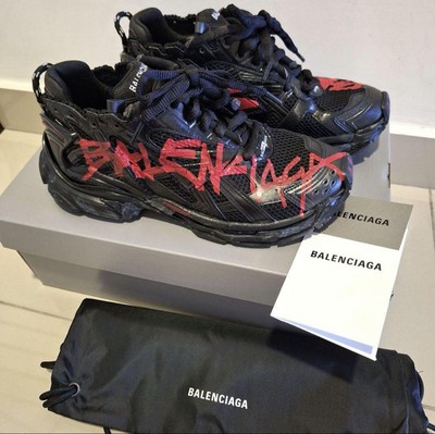 Men's BALENCIAGA Runner Graffiti Sneakers, Size US 42