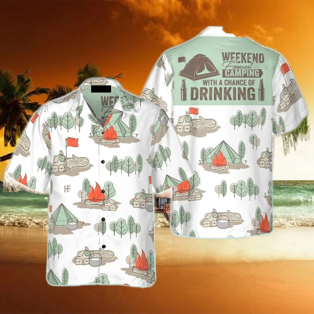 Weekend Forecast Camping With A Chance Of Drinking Hawaiian Shirt
Opens in a new window or tab