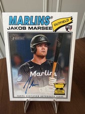 Jakob Marsee 2026 Heritage Real Ones Auto Rookie ON CARD AUTO Miami Marlins