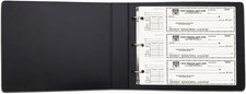 3 Rings Check Binder for 3-on-a-Page End-Stub Deskbook Checks, Compact Size Busi