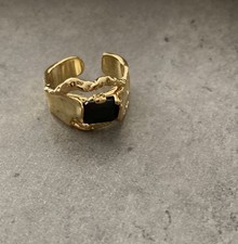 Offener Ring im Alighieri Stil vergoldet. Nie getragen. Größe O. Verstellbar. 