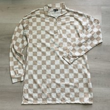 Nasty Gal Collection Quarter Zip Checkerboard Pattern Dress size 8