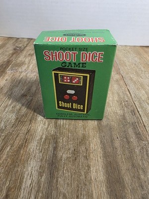 New Sealed Vintage Shoot Dice game Battery Operated Wel-U Craps Pocket Sized