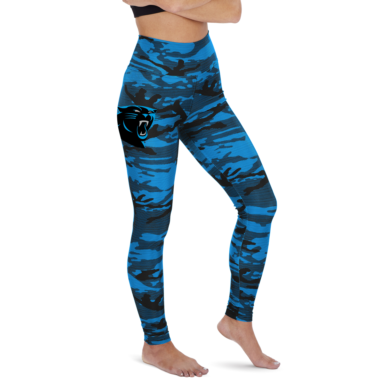 Женские леггинсы в камуфляжной расцветке Zubaz Carolina Panthers NFL