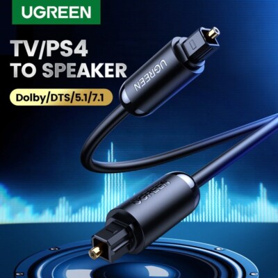 UGREEN Digital Optical Audio Cable Toslink SPDIF Coaxial 3m Cable For Amplifier