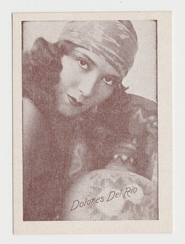 Carta collezionabile istantanee novità universali Dolores Del Rio anni '20 - stella del cinema quasi nuova