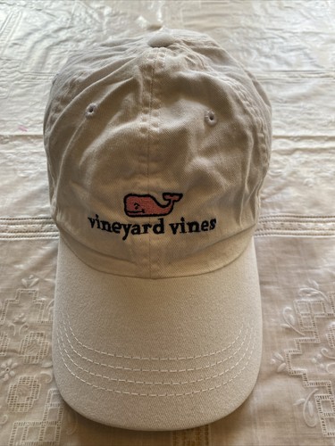 Vineyard Vines White w/ Whale Logo Baseball Cap Adjustable Strapback