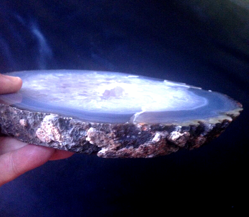 HUGE AGATE POLISHED SLAB BALANCING & HARMONISING BODY 230 X 190 X 26 MM 2000 G - Picture 6 of 10