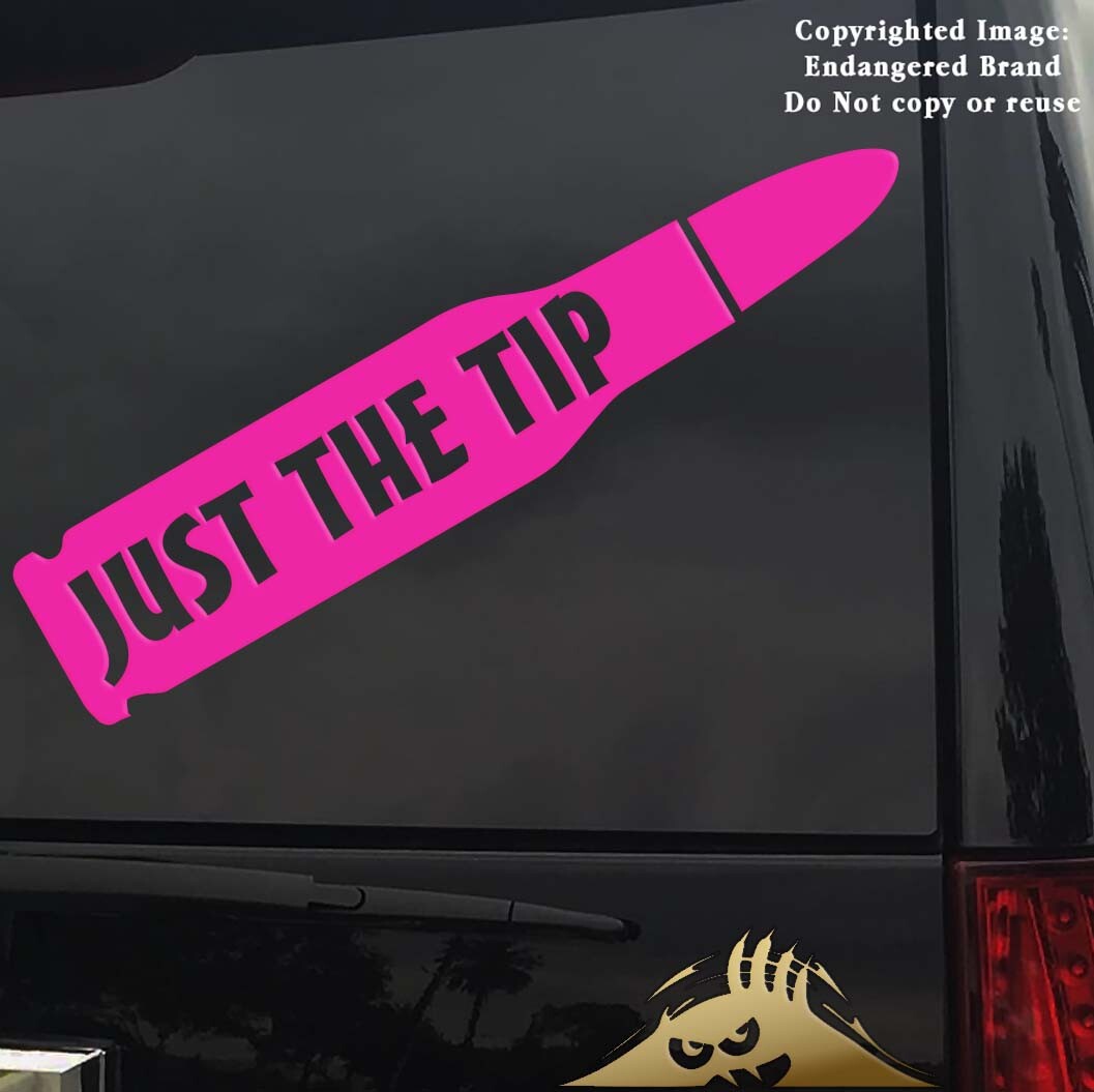 Autocollant Humoristique Just The Tip – Vinyle Multicolore Pour Voiture
