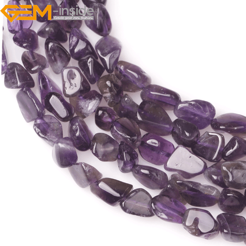 15" Freeform Amethyst Nuggets Beads- Natural Purple Gemstone Beads Diy Craft - Picture 7 of 17
