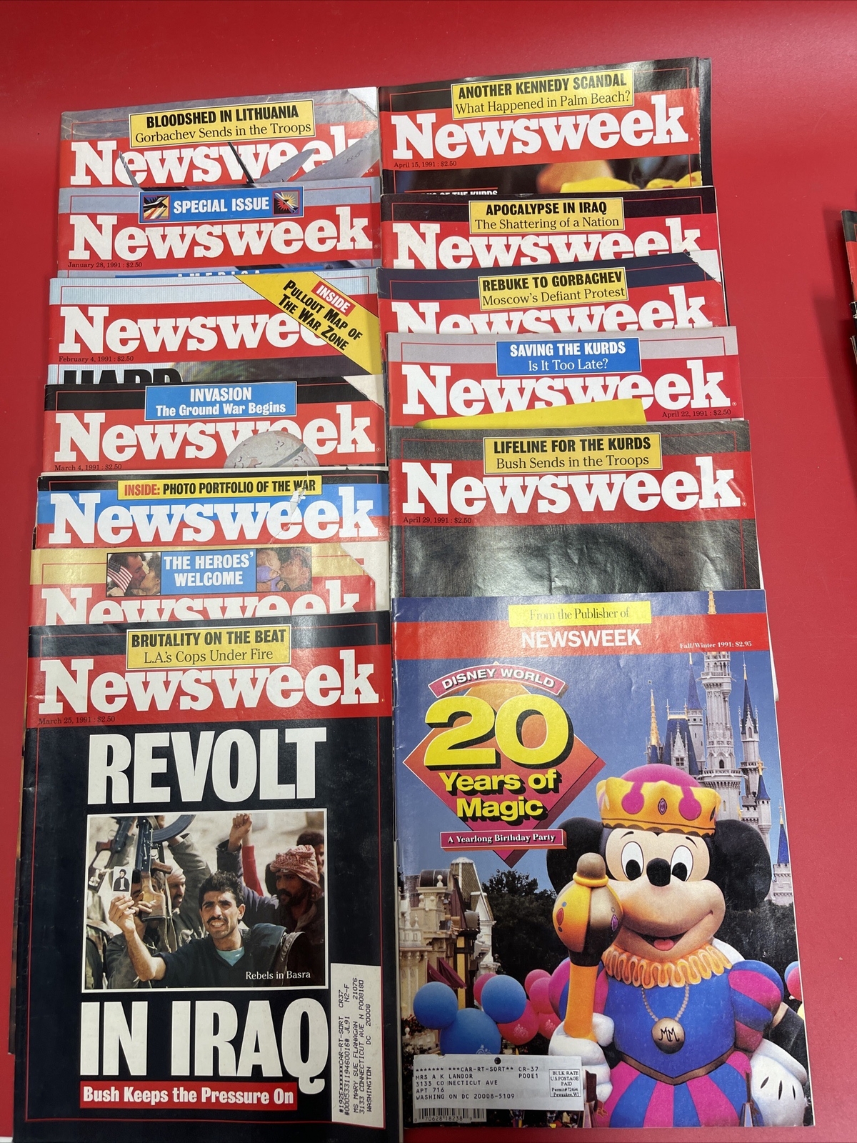Vintage Newsweek Magazines Lot 13 1991