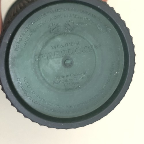 Vaso Starbucks 24 oz verde esmeralda oscuro diamante tachonado taza de bebidas frías - Imagen 6 de 20