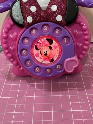 Disney Junior Minnie Mouse Ring Me Rotary Phone Pink Lights And
