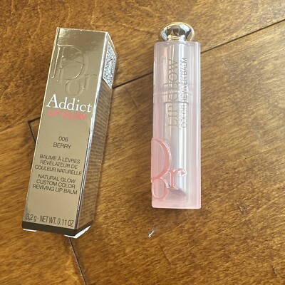 DIOR ADDICT LIP GLOW 006 berry (0.11OZ/3.2G) FULL-SIZE NEW IN BOX